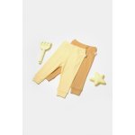 Set 2 pantaloni Bamboo, galben, BabyCosy, 50% bumbac + 50% bambus, marime 12-18 Luni