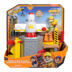 Set figurine Rubble si echipa Patrula Catelusilor lanseaza si roteste nava spatiala