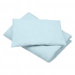 Set paturica si perna din muselina, 95 x 65 cm, Little Amy, Albastru deschis