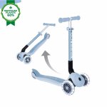 Trotineta Globber Junior ECO Albastru, pliabila, ghidon din aluminiu reglabil, roti cu Led, greutate admisa 50 kg