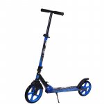 Trotineta copii si adolescenti Novokids Funky Camo PRO Albastru Camuflaj, maxim 100 kg, functie Super Brake, diametru roata fata 230 mm