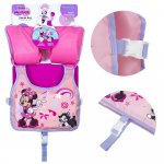 Vesta invatare inot copii Bestway Minnie Mouse cu maneci incorporate cu Umplutura din spuma flotabila, Recomandata intre 3-6 ani, Fixare cu centuri reglabile