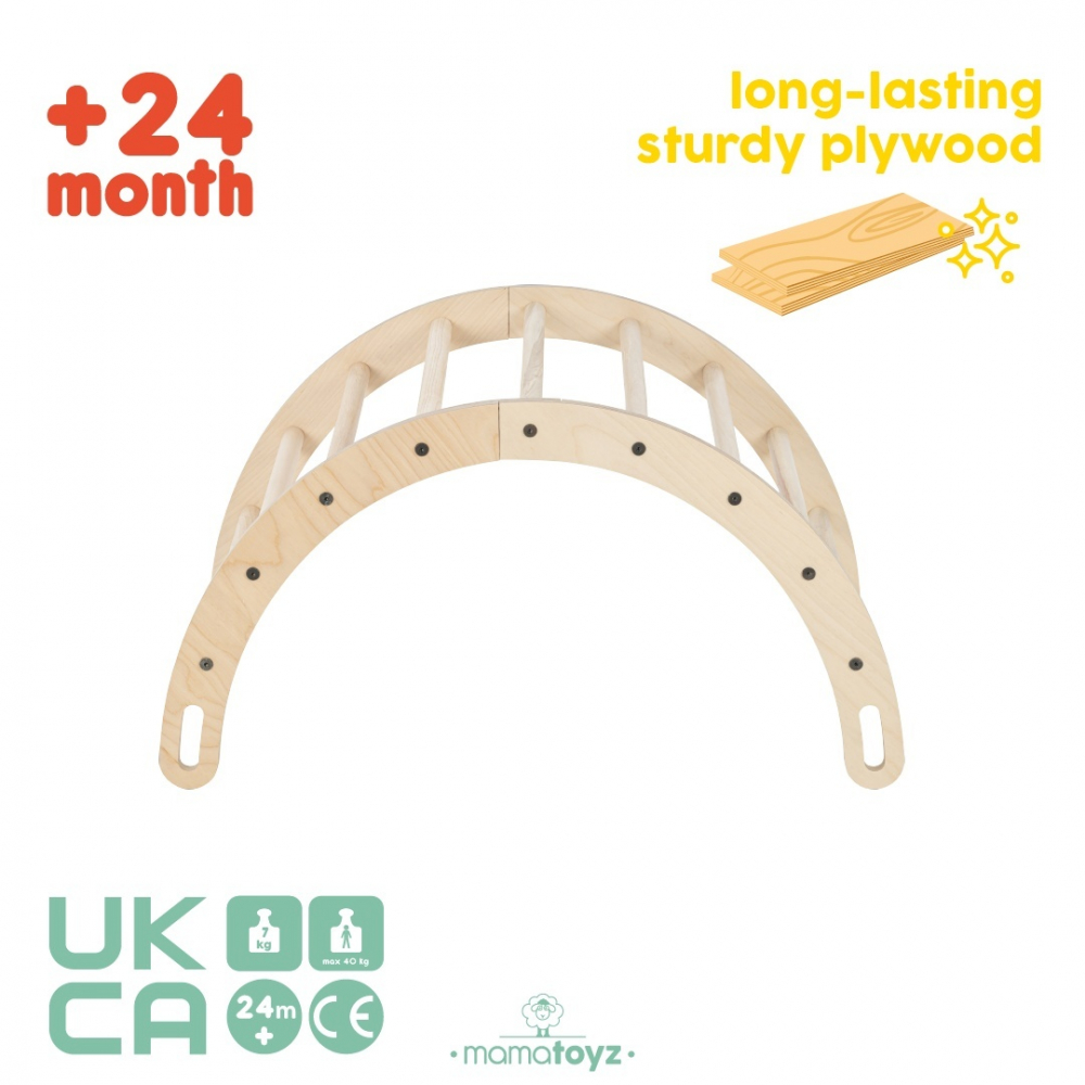 Arc de catarare pentru copii Montessori, MamaToyz, dimensiune 75 x 50 x 40 cm - 1 | YEO