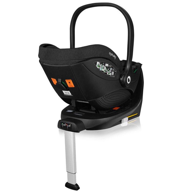 Baza scaun auto i-Size Lionelo Moxie Negru, rotativa 360, cu isofix si picior stabilizator, indicatori pentru instalare corecta - 2