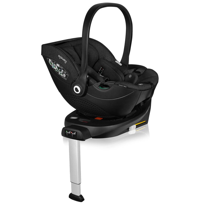 Baza scaun auto i-Size Lionelo Moxie Negru, rotativa 360, cu isofix si picior stabilizator, indicatori pentru instalare corecta - 4