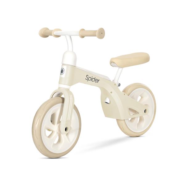 Bicicleta de tranzitie pentru copii Lorelli Spider Beige fara pedale, ghidon reglabil, sezut ajustabil, limitator de directie, cadru din aluminiu, roti 10 inch, greutate admisa 20 kg - 4
