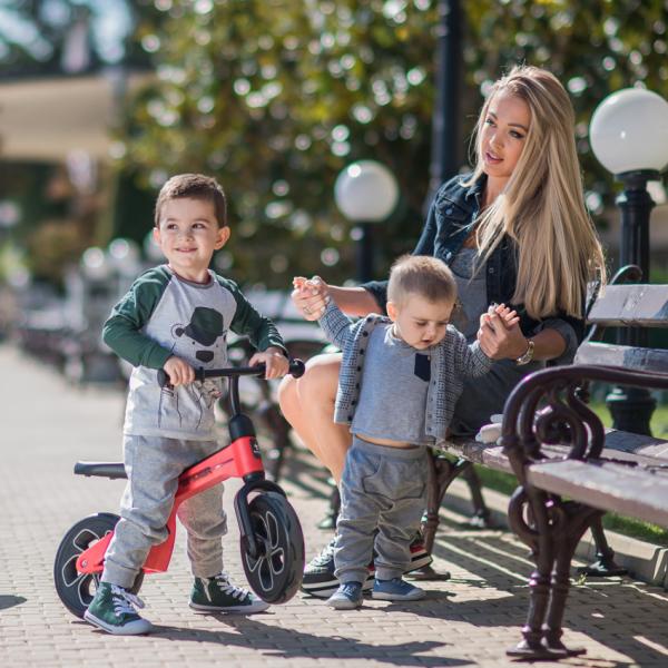 Bicicleta de tranzitie pentru copii Lorelli Spider Beige fara pedale, ghidon reglabil, sezut ajustabil, limitator de directie, cadru din aluminiu, roti 10 inch, greutate admisa 20 kg - 3
