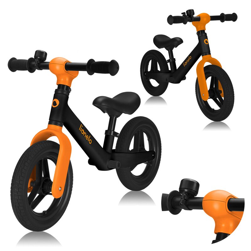 Bicicleta fara pedale Lionelo Toni Portocaliu, cu ghidon si sa reglabile, ultra usoara, 2.8 Kg, 18 luni+, sustine 30 kg, conform cu standardul EN71-123, certificata TUV SUD - 2