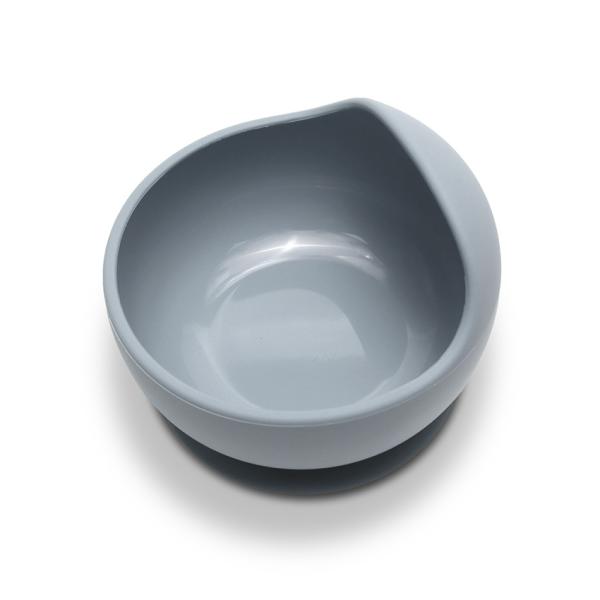 Bol de hranire din silicon natural cu ventuza 6 luni+ Grey