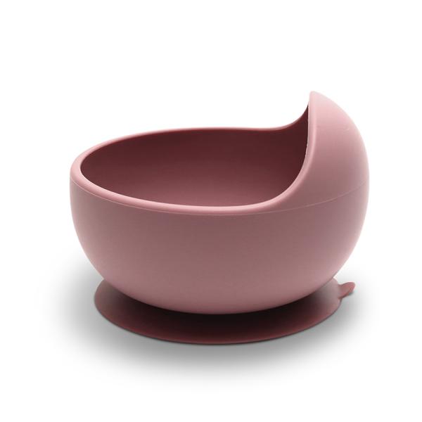 Bol de hranire din silicon natural cu ventuza 6 luni+ Pink - 3 | YEO