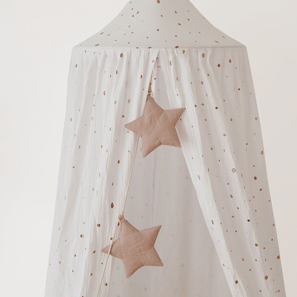Ghirlanda catifea stelute, Little Amy, Bej deschis, 200 cm