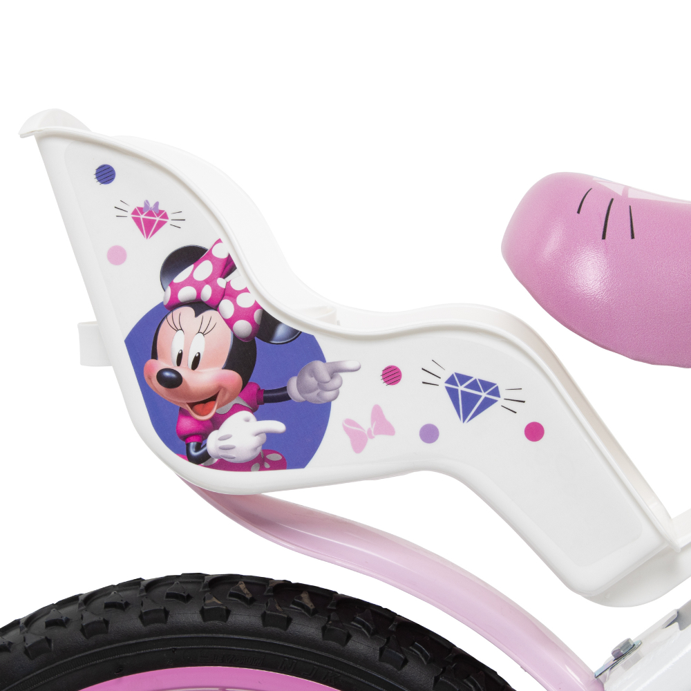 Bicicleta pentru copii Huffy Minnie 16 inch, cu roti ajutatoare si cosulet, frana de mana pe ambele roti, scaun si ghidon reglabile pe inaltime, scaun pentru papusa in spate, varsta 4-6 ani - 5