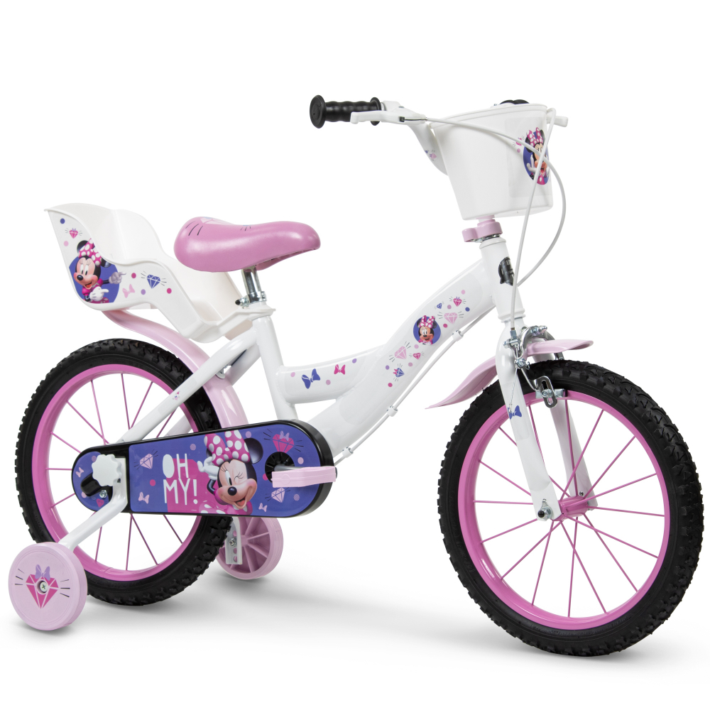 Bicicleta pentru copii Huffy Minnie 16 inch, cu roti ajutatoare si cosulet, frana de mana pe ambele roti, scaun si ghidon reglabile pe inaltime, scaun pentru papusa in spate, varsta 4-6 ani - 6