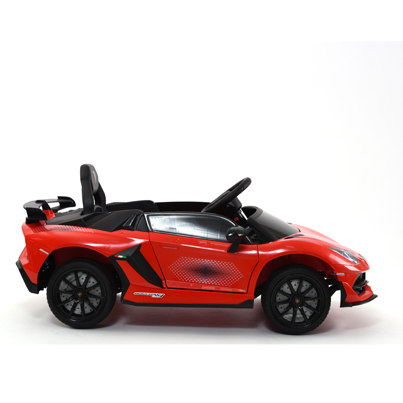 Masinuta electrica pentru copii Lamborghini Aventador cu licenta,telecomanda parinti 2.4G,motoare 2 x 38w,acumulator 12V4Ah,muzica,afisaj cu indicator nivel baterie,volum reglabil,usbmp3,povesti in limba engleza,eleron - 3