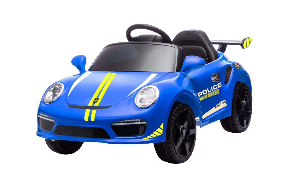 Masinuta electrica pentru copii Porsche RUF CTR3 Blue 70w cu licenta,echipare premium,roti EVA,scaun din piele,oglinzi retrovizoare,lumini LED,muzica,bluetooth/USB,suspensii,cod QR video asamblare,afisaj baterie,Eleron