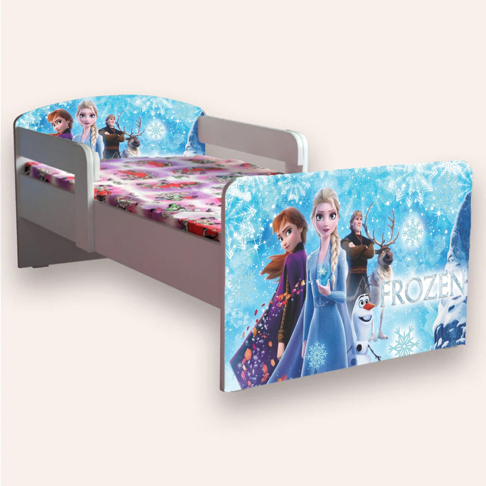 Pat pentru copii Frozen Together cu manere, 2-12 ani, 160x80 cm - 1