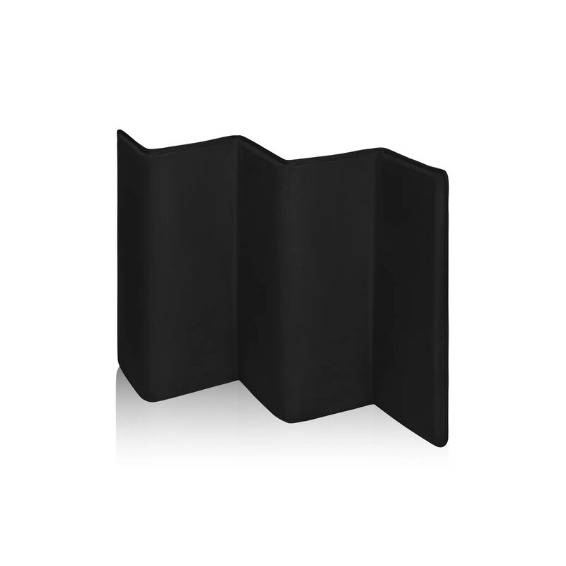 Patut pliabil Lionelo Stefi Negru, cu un nivel, intrare laterala cu fermoar, 2 roti, 120x60 cm, conform cu standardul european de securitate EN 716 - 2