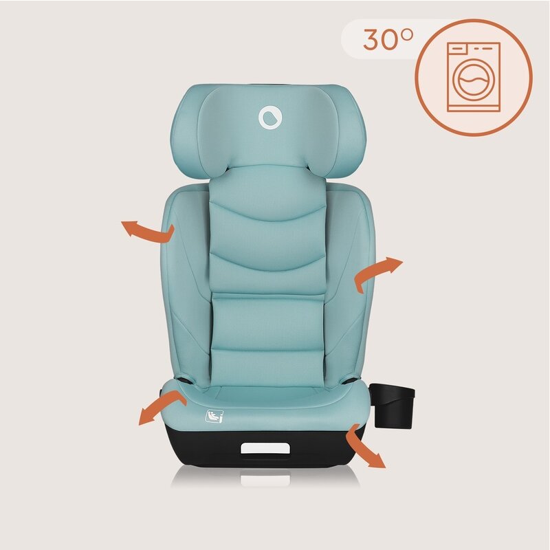 Scaun auto i-Size Lionelo Neal Verde Turquoise, spatar reglabil in 4 pozitii, tetiera in 10 pozitii, suport sticla inclus, 15-36 Kg, 100-150 cm, cu isofix, conform ECE R129 - 3