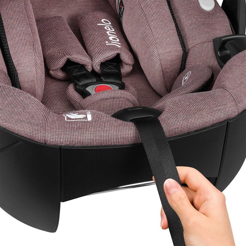 Scoica auto Lionelo Moxie Mov, i-Size, 40-87 cm, tetiera reglabila, intarita cu spuma de memorie, carcasa ventilata, din bambus, protectie avansata, conform cu R129 - 3