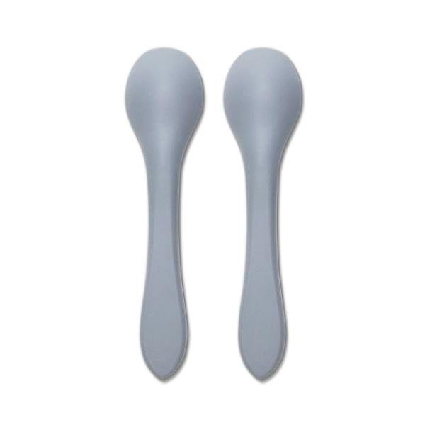 Set 2 lingurite din silicon natural Grey