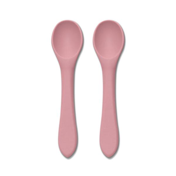 Set 2 lingurite din silicon natural Pink - 2 | YEO