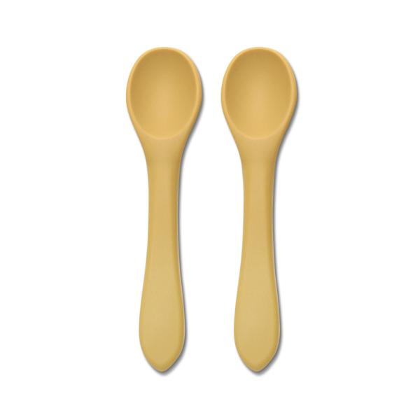 Set 2 lingurite din silicon natural Yellow - 2 | YEO