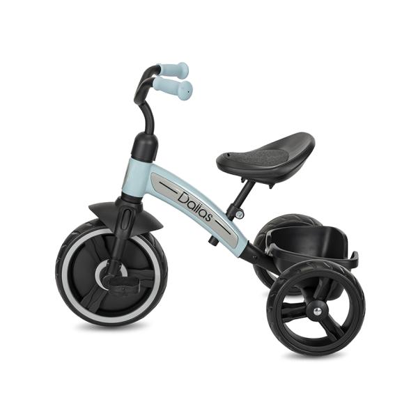 Tricicleta pentru copii Lorelli Dallas Blue 2-6 ani, sezut reglabil in inaltime, greutate admisa 25 kg