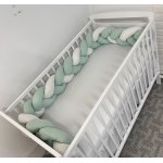 Aparatoare impletita in 3 din bumbac, lungime 240 cm Verde Menta Pal