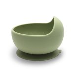 Bol de hranire din silicon natural cu ventuza 6 luni+ Fresh Green