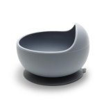 Bol de hranire din silicon natural cu ventuza 6 luni+ Grey