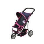 Carucior pentru papusi Knorr Toys Jogger Lio Unicorn Blue maner reglabil pe inaltime 3 ani+