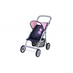 Carucior pentru papusi Knorr Toys Liba Princess Blue, maner reglabil pe inaltime, 54x35x44 cm, 3 ani+