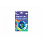 Clopotel albastru cu lumini led multicolore pentru bicicleta