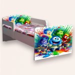 Pat pentru copii Emotii, cu manere, 2-12 ani, 160x80 cm