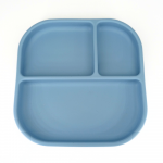 Farfurie patrata din silicon compartimentata Coccorito Blue