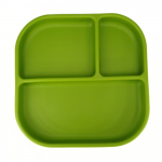 Farfurie patrata din silicon compartimentata Coccorito Green