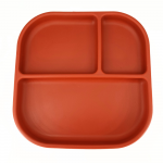 Farfurie patrata din silicon compartimentata Coccorito Red