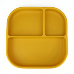 Farfurie patrata din silicon compartimentata Coccorito Yellow