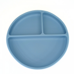 Farfurie rotunda din silicon compartimentata Coccorito Blue