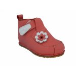 Ghetute pentru copii Barefoot Baby fox Nappa Roz Floare din piele naturala marime 17