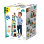Jucarie de stivuit turn cu figurine dinozauri