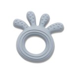 Jucarie de dentitie din silicon 0 luni+ Octopus Grey