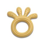 Jucarie de dentitie din silicon 0 luni+ Octopus Yellow