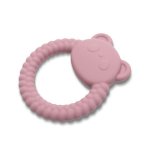 Jucarie de dentitie din silicon 0 luni+ Panda Pink