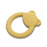 Jucarie de dentitie din silicon 0 luni+ Panda Yellow