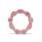 Jucarie de dentitie din silicon 0 luni+ Ring Pink