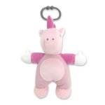 Jucarie de plus Unicorn Roz 22 cm zornaitoare 0 luni+