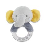 Jucarie de plus zornaitoare 0 luni+ Elefant Gri 11 cm