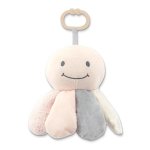 Jucarie din plus cu zornaitoare si zona fosnaitoare Octopus Natural Beige 0 luni+