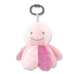 Jucarie din plus cu zornaitoare si zona fosnaitoare Octopus Natural Pink 0 luni+